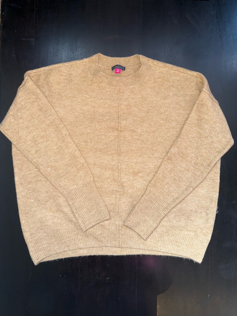 Vince Camuto Cozy Crewneck Sweater in Tan